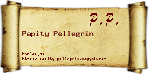 Papity Pellegrin névjegykártya